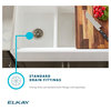 Elkay SWUF28179 30" Farmhouse Single Basin Fireclay Kitchen Sink - White