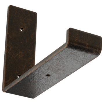 2"W x 8"D x 6"H Steel Hanging Shelf Bracket, Antiqued Bronze