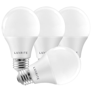 A19 LED Bulb 1100lm Cool White 11W Enclosed Rated E26 4 Pack