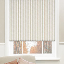 Blinds.com Premier Decorative Roller Shades in Linear Wheat - Roller Shades
