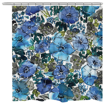 Laural Home Eclectic Bloom Shower Curtain