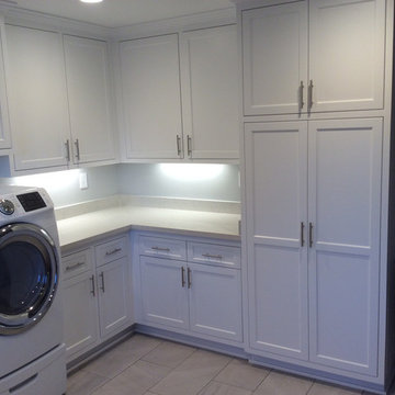 Flush Inset laundry cabinets