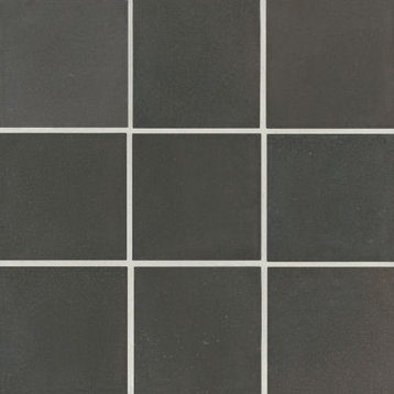 Celine 4" x 4" Matte Porcelain Floor & Wall Tile, Black (50-pack/5.38 sqft.)