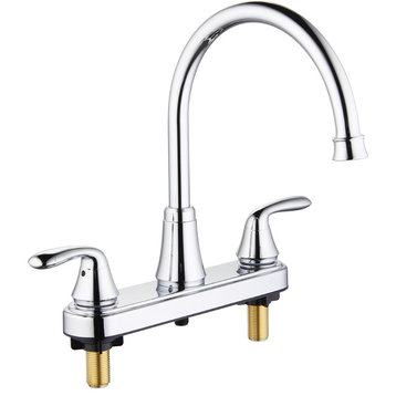 Morganite 8" Two-Handle Kitchen Faucet, Chrome