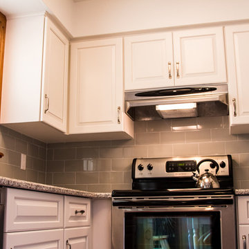 Tiny Kitchen Refaced in White