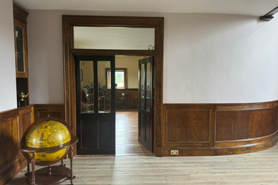 Curved Stairs and Wall Panelling