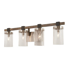 Bridlewood 4-Light Bath, Stone Gray and Brushed Nickel
