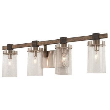 Bridlewood 4-Light Bath, Stone Gray and Brushed Nickel