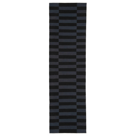 Lauren Ralph Lauren Ludlow Stripe Rug, Onyx, 2'3"x8'