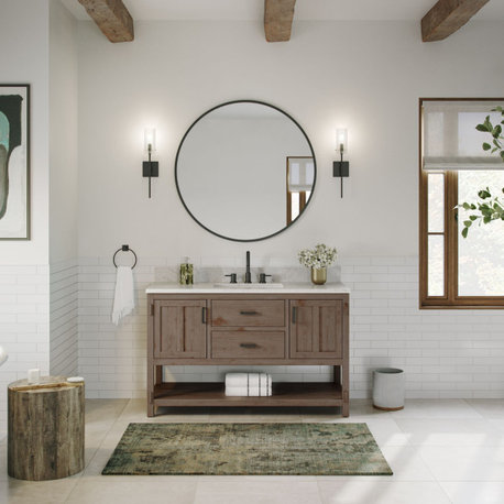 The Betsy Bathroom Vanity, Brown, 54", Single Sink, Freestanding