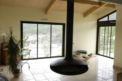 Inspiration pour une salle de séjour design.
