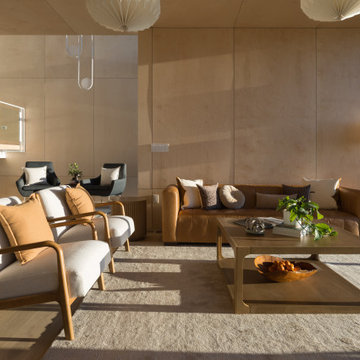 Upper level living room - Fold House Berkeley Hills new construction