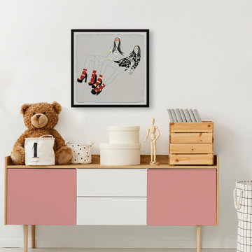 "Laid Back Fashion" Framed Painting Print