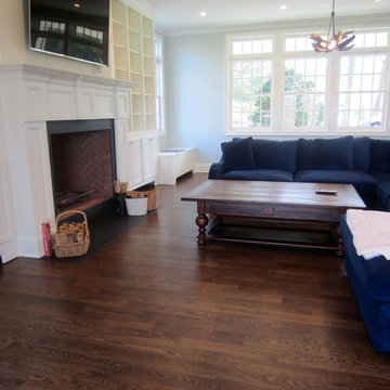 LOCUST VALLEY: 4" SELECT WHITE OAK SUPPLY/INSTALL & FINISH W DARK WALNUT/TRAFFIC
