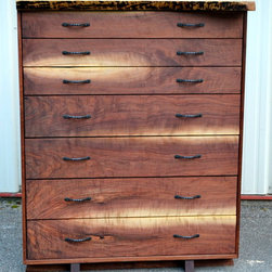 Live Edge Walnut Bookmatched Dresser - Dressers