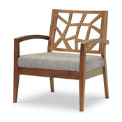 Baxton Studio Jennifer Modern Lounge Chair With "Gravel" Fabric Seat
