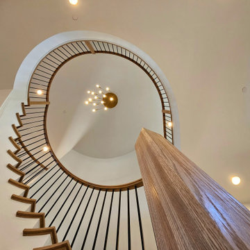Project #110 | Beautiful Curved Staircase with Circular Balcony
