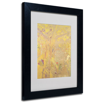 'Yellow Tree, 1900' Matted Framed Canvas Art by Odilon Redon