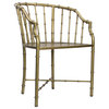 Matthew Izzo Home Brass Bamboo Arm Chair