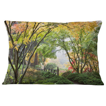 Maple Tree Canopy by Bridge Photography Throw Pillow, 12"x20"