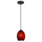 Access Lighting - Access Lighting Tali Ostrich - One Light Pendant with Round Canopy - Rods up to 10ft  Shade Included.  Sloped Ceiling Adaptable: Cord Length: 120.00  Rod Length(s): 6/16/22