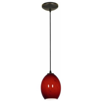 Access Lighting Tali Ostrich - One Light Pendant with Round Canopy