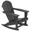 WestinTrends 2PC Outdoor Patio Porch Rocker Classic Adirondack Rocking Chair Set, Gray
