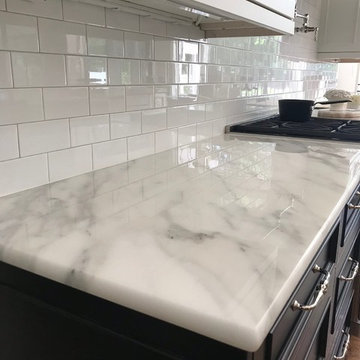 Cary, NC - Clearstone on Calacatta Marble Kitchen Island & Counter Tops