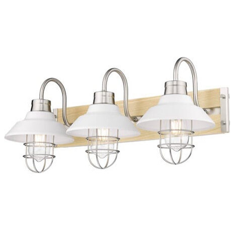 Golden Fraser 3-Light Bathroom Vanity Light in Pewter