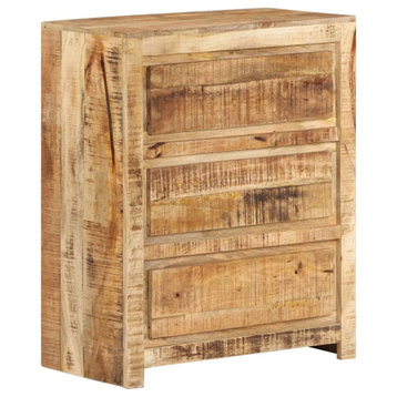 Vidaxl Drawer Cabinet 23.6"x13"x29.5" Solid Wood Mango