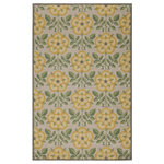 Momeni - Momeni Newport Hand Tufted Contemporary Area Rug Yellow 3'9" X 5'9" - Inspired by the iconic textiles of William Morris, the updated patterns of this decorative area rug offer both classic and contemporary accent pieces with unlimited design potential. From lush botanical designs to Alhambra arabesques, each rug conveys an ageless beauty in shades of yellow, blue, grey and gold. 100% natural wool fibers and hand-tufted construction give each dynamic floorcovering structure and support that holds up beautifully in high-traffic areas of the home.