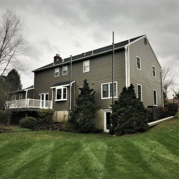 Installing Timber Park Select Cedarmill Fiber Cement Planks on Colonial Home