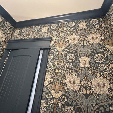 Powder room wallpaper installation Montgomery, TX