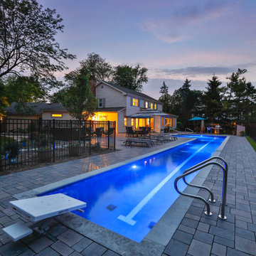 Riverwoods, IL Lap Pool with Offset "L"