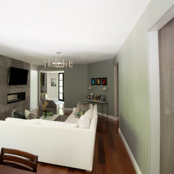 Modern Lighted Kitchen & Living Room