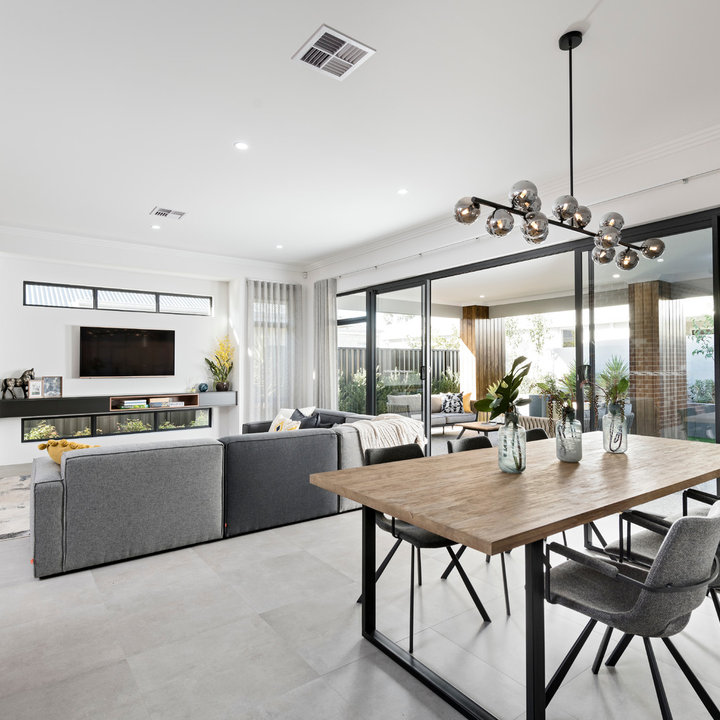 75 Ceramic Tile Dining Room - February, 2026