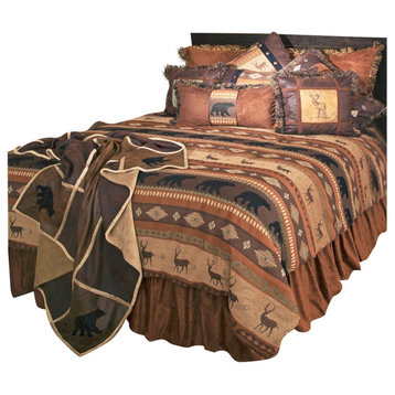Autumn Trails Rustic Wildlife Comforter Bedding Set, Queen