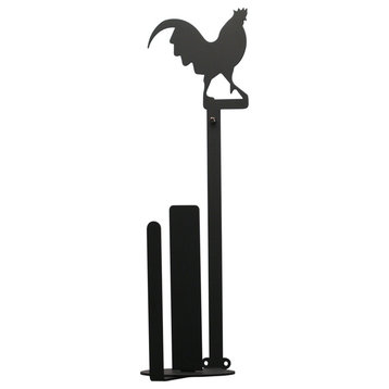 Rooster Paper Towel Holder With Vertical Wall Mount