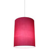Mona Duo Color Shade Pendant, 11.5"x15", Fuchsia With Teal Lining