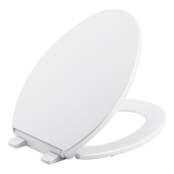 Kohler Brevia Plastic Quiet-Close Elongated Toilet Seat, White