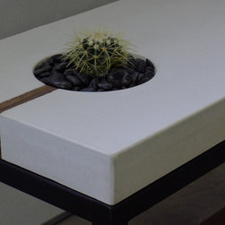 Succulent concrete table - Buffets And Sideboards