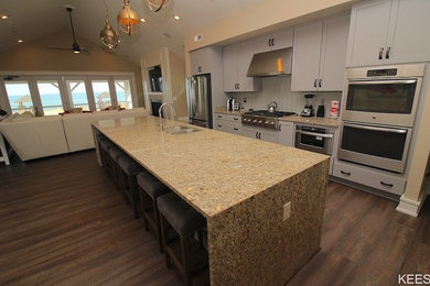 Kitchen - coastal kitchen idea in Other