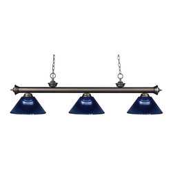 Z-Lite - Z-Lite Monte Bronze Contemporary; Utilitarian Mini Pendant Light w/ 1 Light 100W - Pendant Lighting