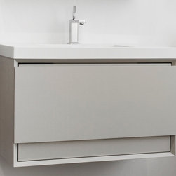 M Collection - Wall Mount Vanity  Metro Series  1 Drawer  30" length (MM 3018 WM - Bathroom Vanities And Sink Consoles