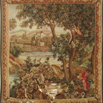 Philadelphia Dining Room Karges Server with Nejad Rugs Hanmade Tapestry