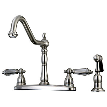 Kingston Brass Centerset Kitchen Faucets With Brushed Nickel KB1758WLLBS