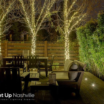 Outdoor string lighting on patio in Nashville, TN