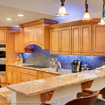 Juparana Patchwork Granite Kitchen | Marble.com