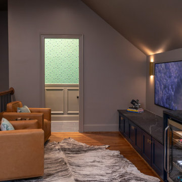 Raleigh NC Bonus Room Remodel — Golf Simulator Lounge & Wet Bar
