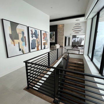 Mountain modern entry and stairwell